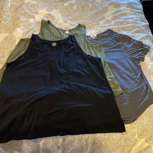 Old Navy layering tops.  Set of 3.  Charcoal, olive and black.  Size XXL.